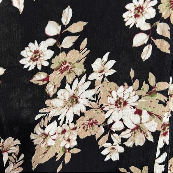 Anthropologie ASTR the Label Black Floral Babydoll Dress Size Medium - Picture 8 of 8